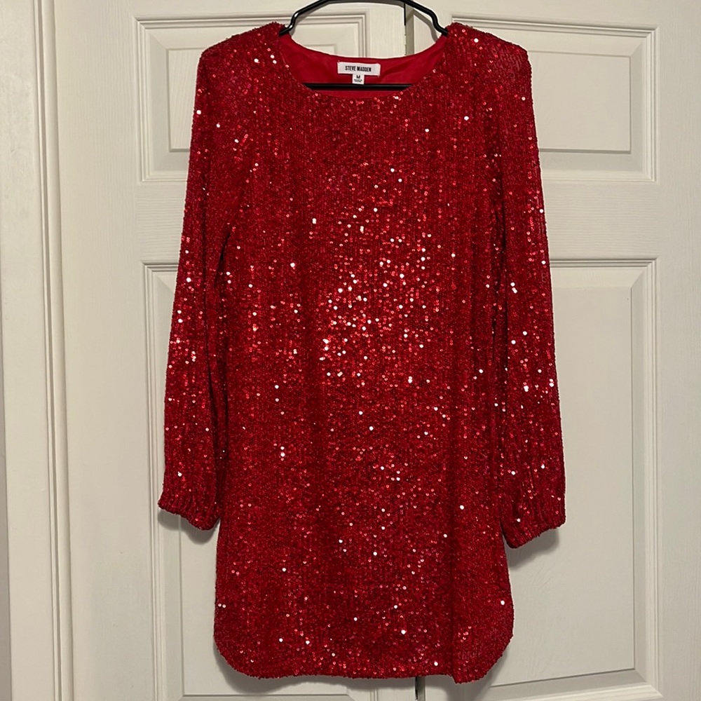 Red Steve Madden Sequin Dress